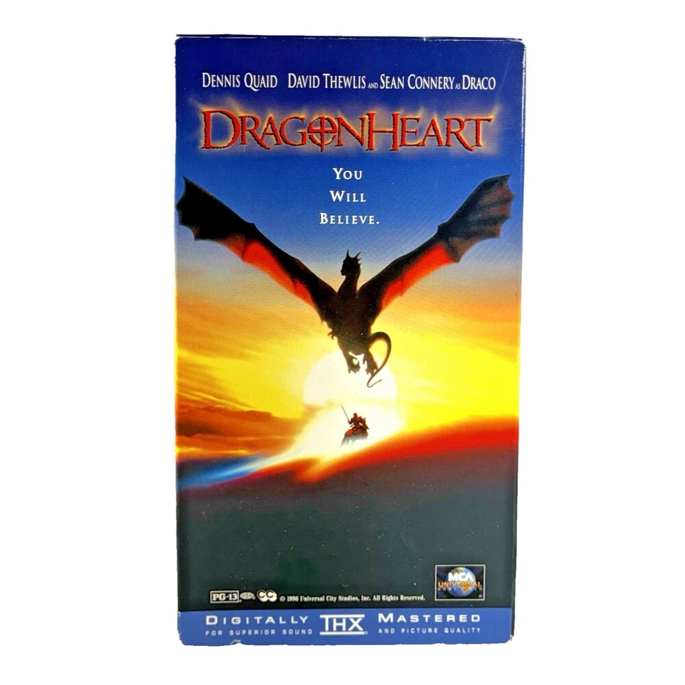Dragonheart Vintage 1997 MCA Universal VHS Cassette Tape Tested